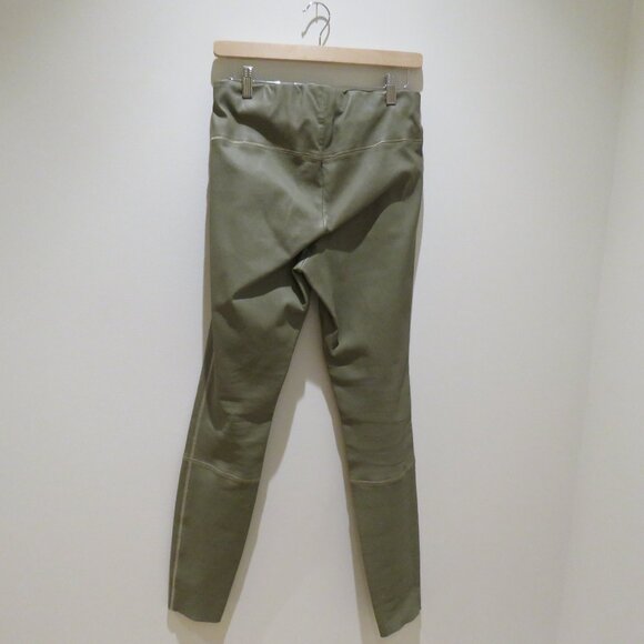 BY MALENE BIRGER Elenaso 100% Lamb Leather Legging Pants in Taupe Quiet Luxury - Picture 9 of 15